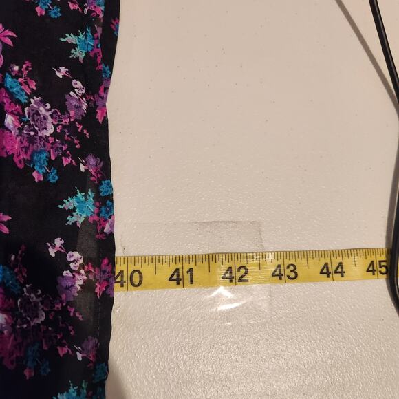 Torrid Black Floral V Neck Sleeveless Mini Skater Dress Size 4X Whimsigoth - Picture 8 of 10